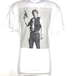 STAR WARS White Men Graphic Tee Shirt Large